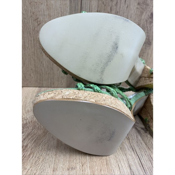 Rampage Emotion Women’s Heeled Sandals Size 10 M Green Rhinestone Embroidered - Picture 13 of 16